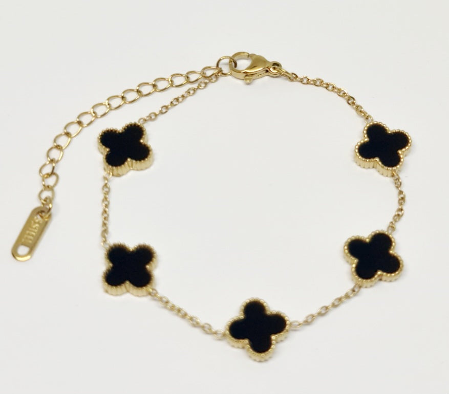 5 Black Clover Gold Bracelet