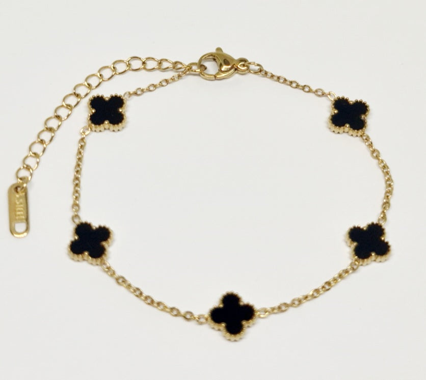 5 Black Clover Gold Bracelet