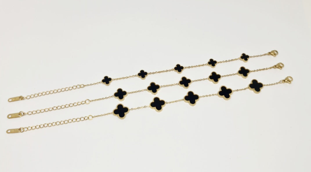 5 Black Clover Gold Bracelet