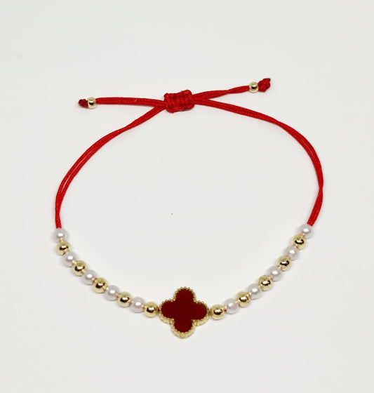 Clover Bracelet Red