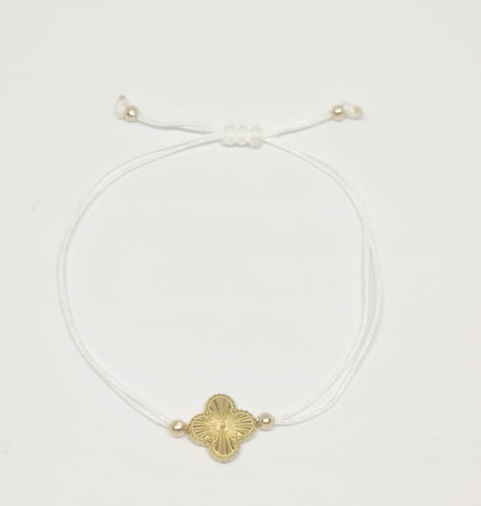 Gold Adjustable Clover Bracelet